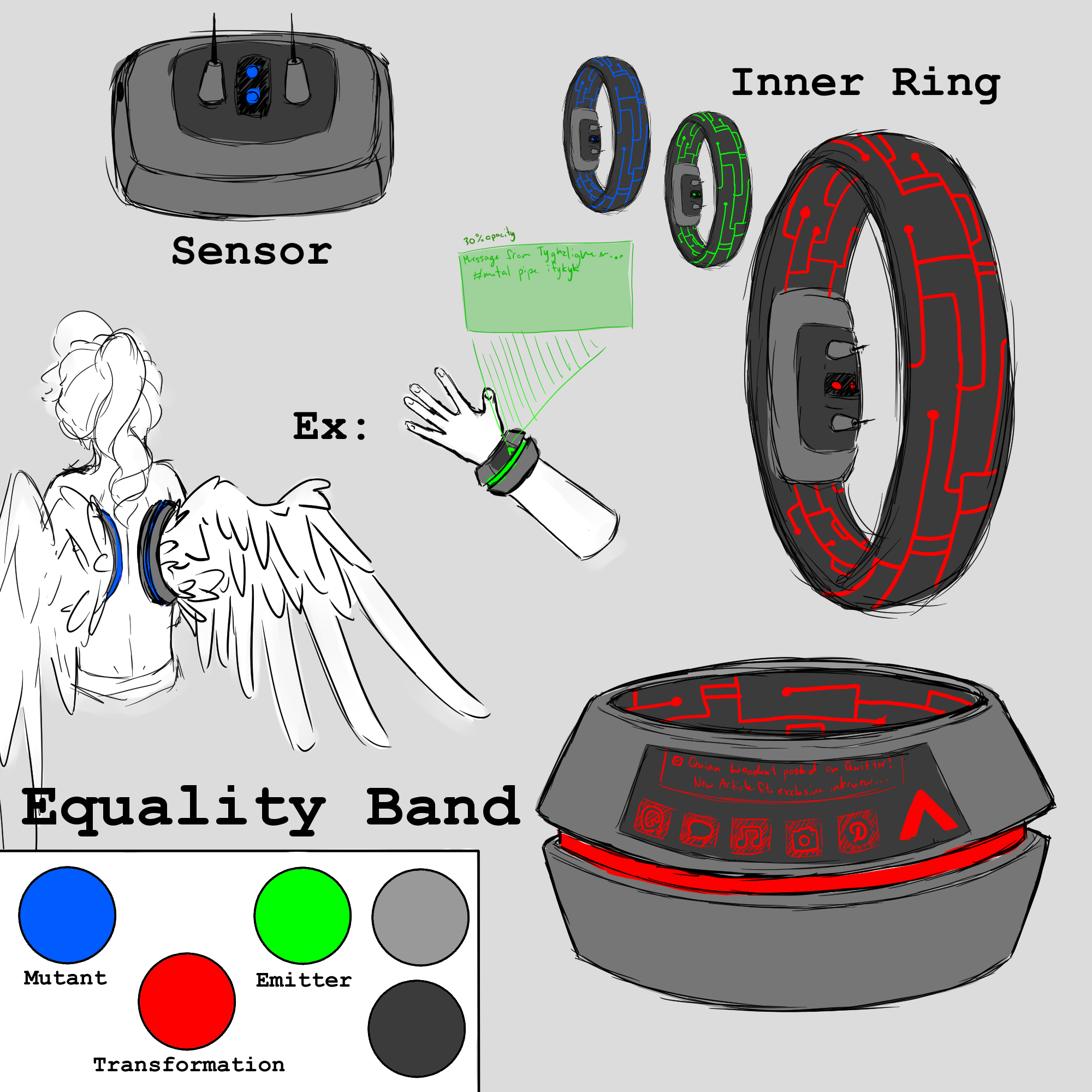 Concept Art for an equality band from hit campaign CYBERSPACE!!!